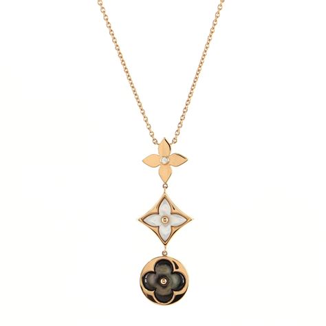 louis vuitton necklace rose gold.